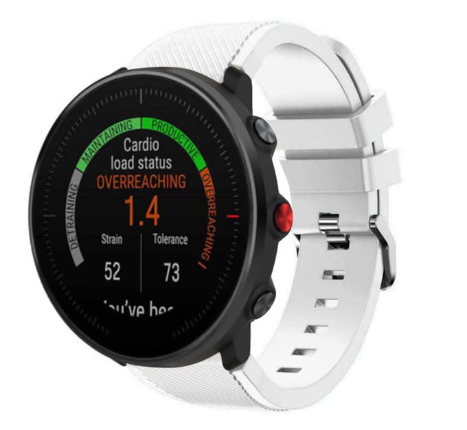 Polar Vantage M twill siliconen band (wit)
