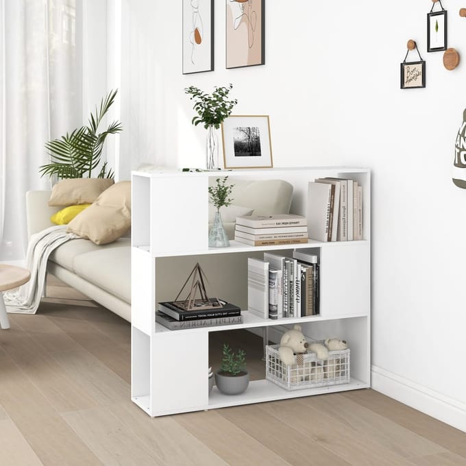 vidaXL - Boekenkast/kamerscherm - 100x24x94 - cm - wit