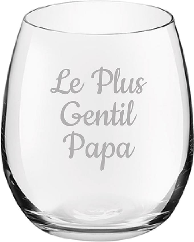 Drinkglas gegraveerd - 39cl - Le Plus Gentil Papa