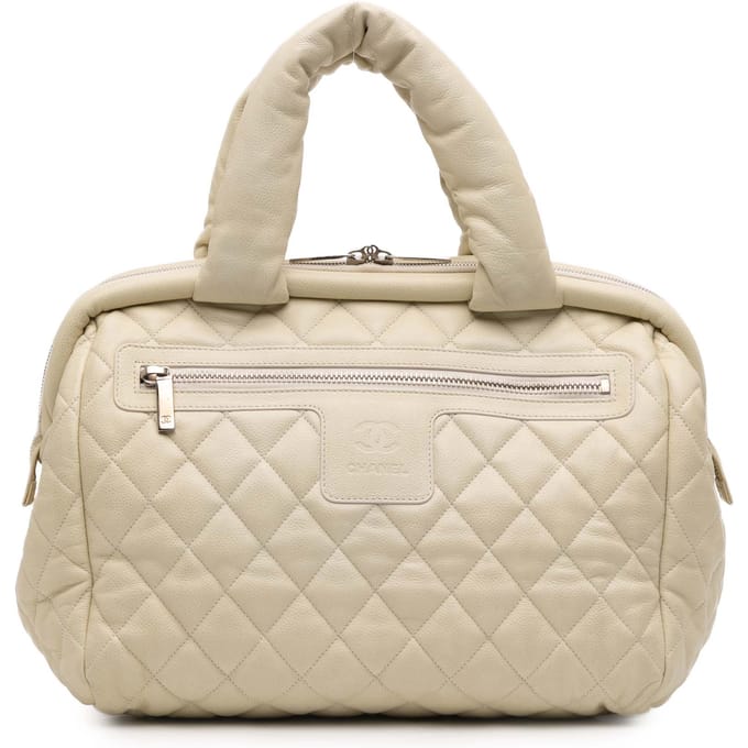 Tweedehands Gequilt Caviar Coco Cocoon Bowler Bag