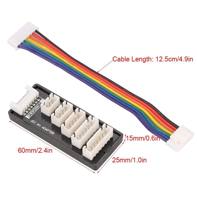 2S–6S LiPo Batterij Uitbreidingsbord | Parallel Laad- en Balanceringsmodule | JST-XH Connector | Voor RC Helikopters, Hobby Batterijen, Plastic groen