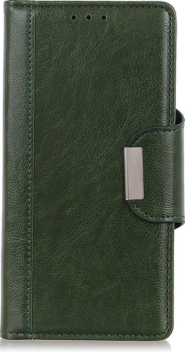 Hoesje geschikt voor iPhone 11 Pro Max - Bookcase - Pasjeshouder - Portemonnee - Kunstleer - Donkergroen
