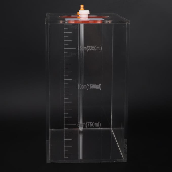 Transparant Acryl Doseerpomp Winkel Reservoir Vat Titratietank Aquarium 2.5L white