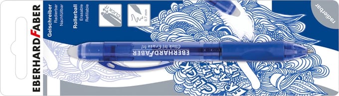 EBERHARD FABER gelpen Click it! Erase it!, blauw