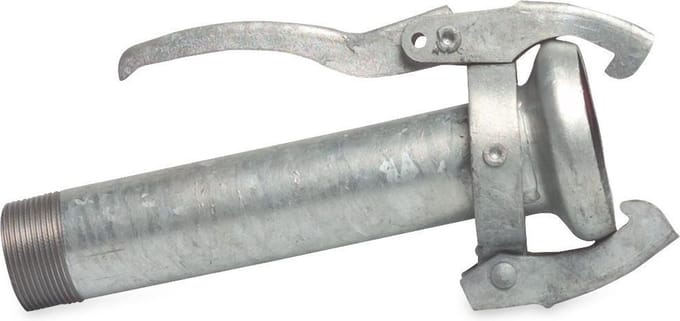 Snelkoppeling staal gegalvaniseerd 50 mm x 2" M-deel Perrot x buitendraad type Perrot