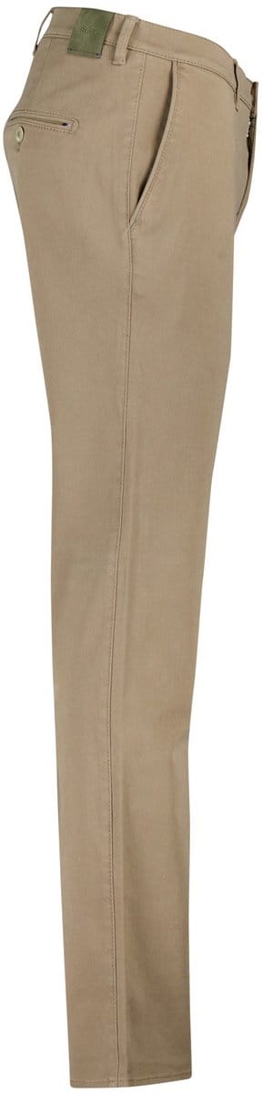 Brax Fabio pantalon effen camel katoen wijde fit