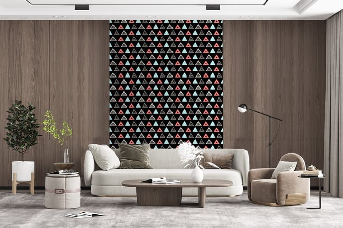 Behang - Fotobehang Jongens - Design - Driehoek - Breedte 155 cm x hoogte 240 cm