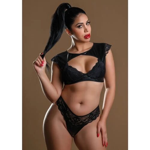 Daring Intimates Naughty Whispers 2-delige Wetlook Bra Set