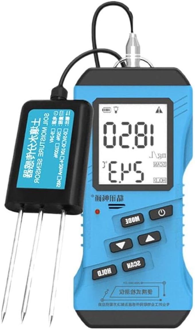 Grond Tester Meter - Bodem Analyse - Planten Verzorgen - 7 Functies - N P K PH - Zwart