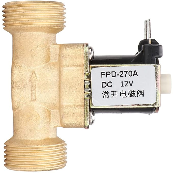 G3 4 Normaal Open Messing Solenoïde Elektromagnetische Klep Waterinlaat Schakelaar (DC12V) wit