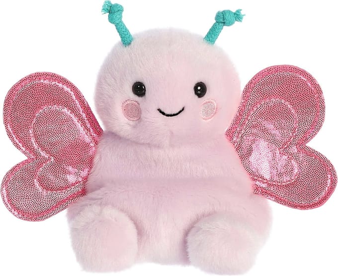Aurora Palm Pals Vlinder Knuffel – 13 cm
