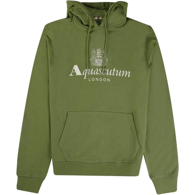 Aquascutum Active Big Logo Groene Hoodie