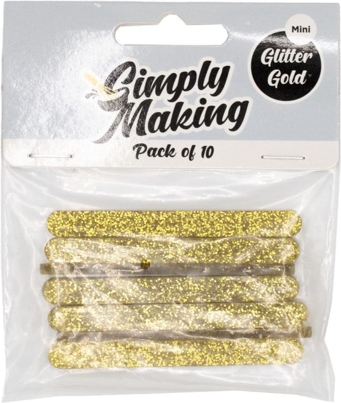 Simply Making Cakesicle Sticks Mini Goud Glitter pk/10