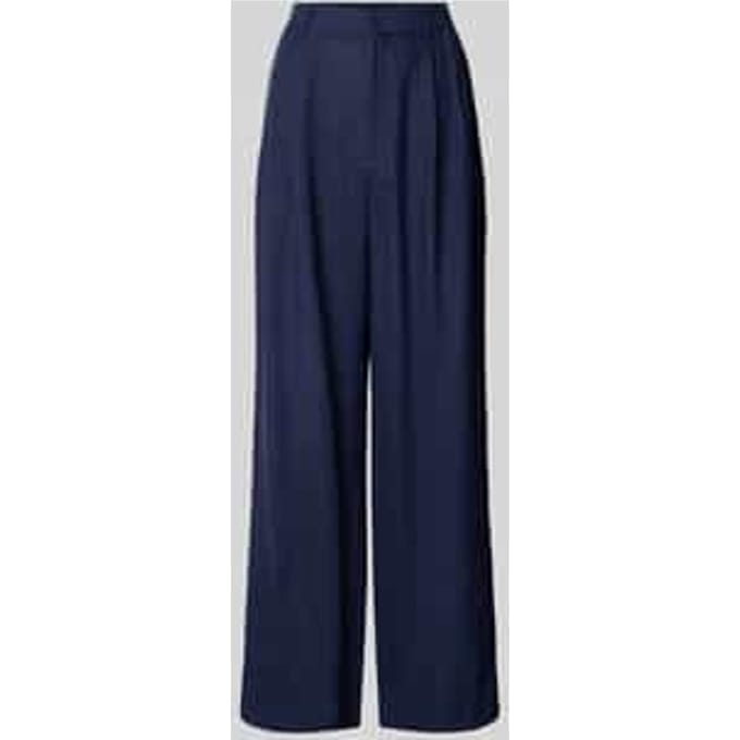 Wide leg bandplooibroek met steekzakken