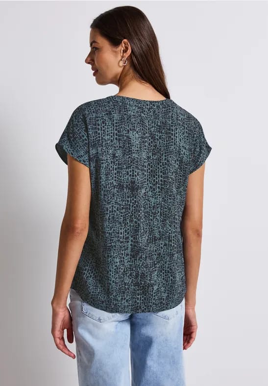 Minimal print blouse shirt