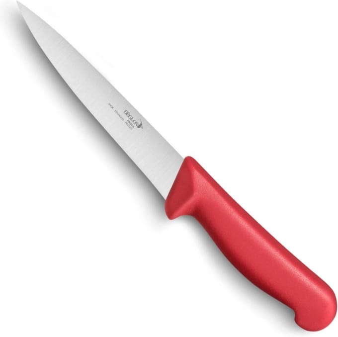 Déglon Uitbeenmes – Breed Puntig Lemmet – Ergonomisch Rood Handvat – 17 cm
