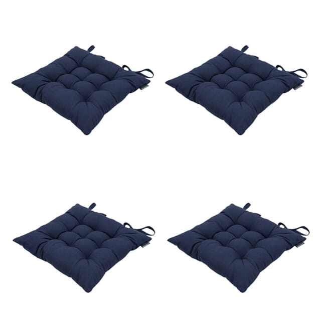 Madison - Zitkussen Panama indigo - Ca. 46x46 cm - Set van 4