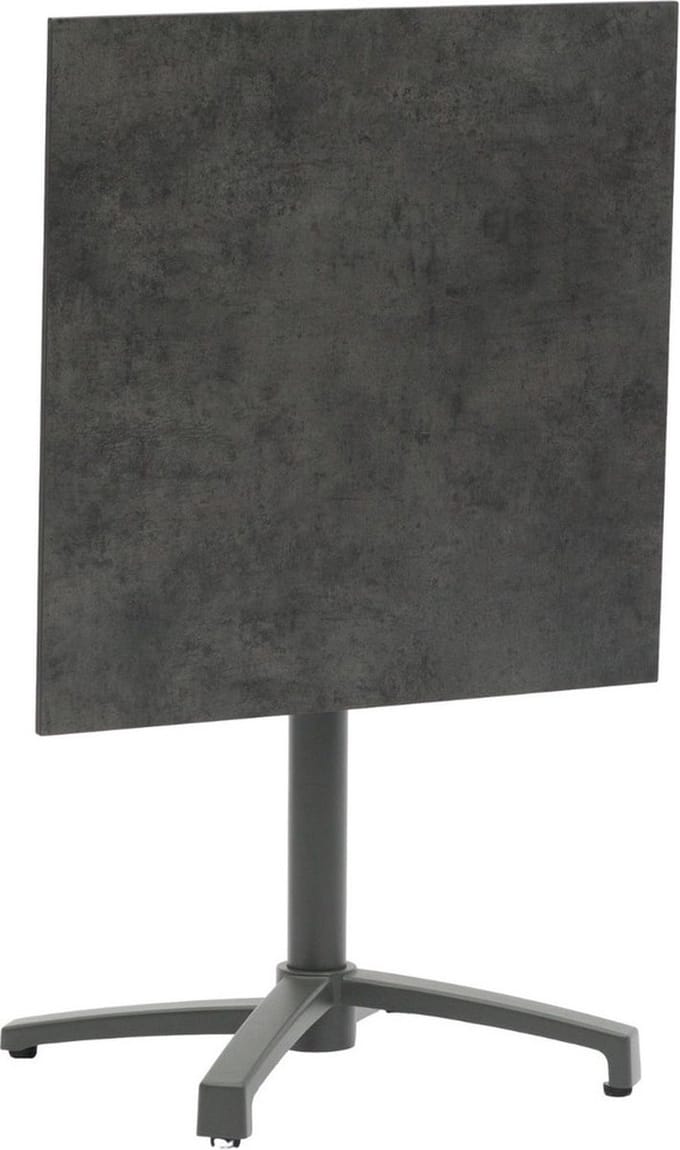 Inklapbare terrastafel Gent 70x70cm | Black & Grey