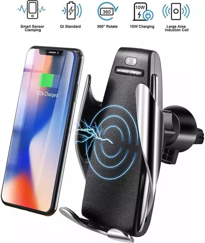 Smart Sensor Universele Telefoonhouder voor alle Smartphones & Met Wireless Charger & USB Type-C Kabel