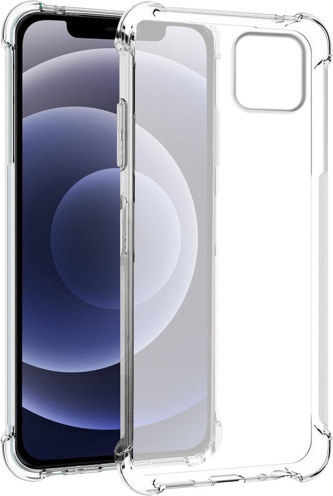 iPhone 12 Mini hoesje transparant siliconen backcover shockproof