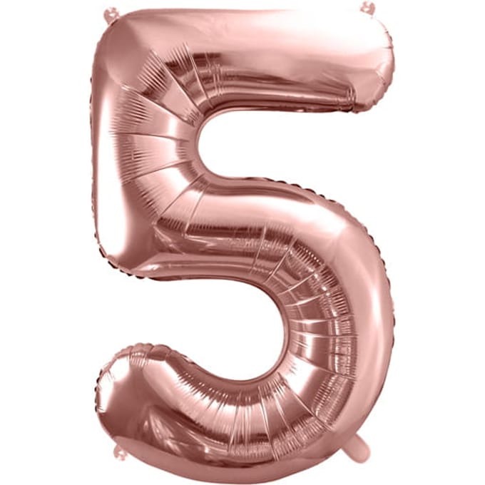 Cijfer 5 (86 cm) - Rosé Goud