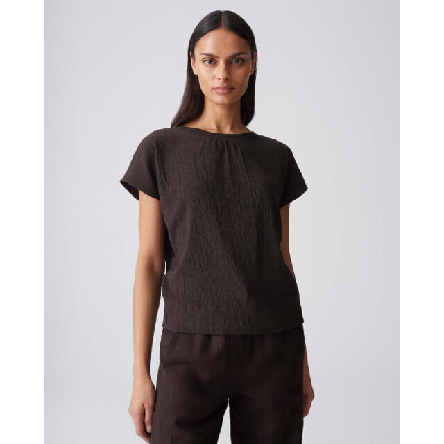 regular fit T-shirt met structuurpatroon model 'Salti'