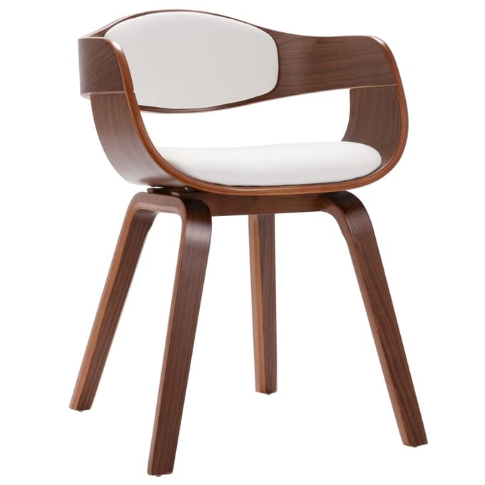 vidaXL Eetkamerstoelen 4 st gebogen hout en kunstleer
