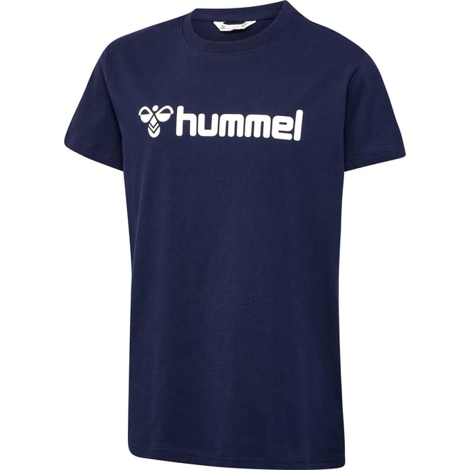 Hummel T-Shirt van biologisch katoen met groot logoprint