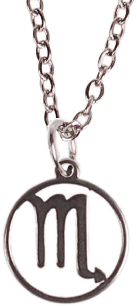 Ketting Zilverkleurig 55cm - Hangertje Sterrenbeeld RVS - Schorpioen