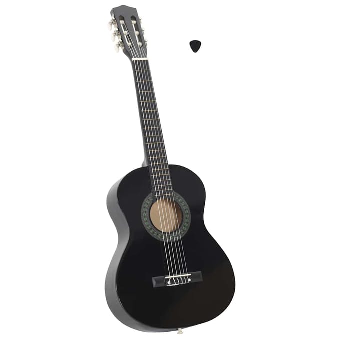 vidaXL - Gitaar - klassiek - beginner - en - kinderen - 1/2 - 34" - zwart