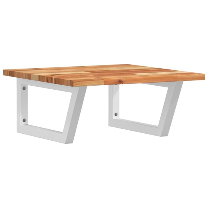 vidaXL - Badkamer - wandschap - staal - en - massief - acaciahout