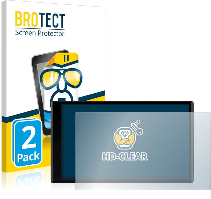 BROTECT - Screenprotector voor Garmin DriveSmart 61 LMT-D - Folie Beschermfolie transparant 2 Stuks