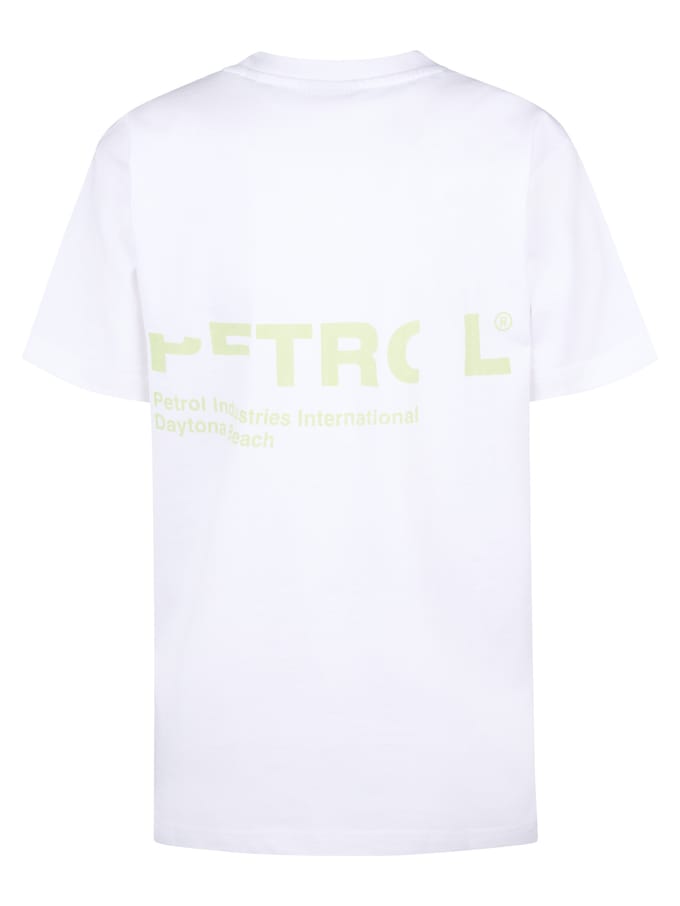 Petrol Industries - Jongens Backprint T-shirt Bayleaf - Wit
