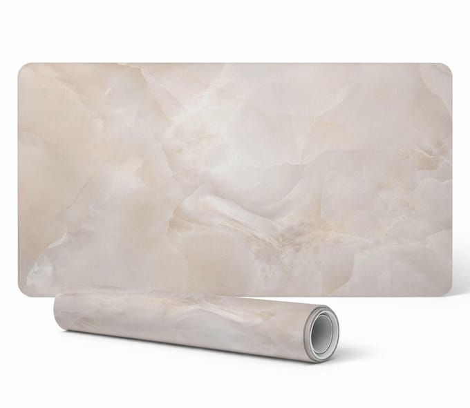 Beschermmat voor bureau, tafel, blad, licht steenpatroon, 90x45 cm