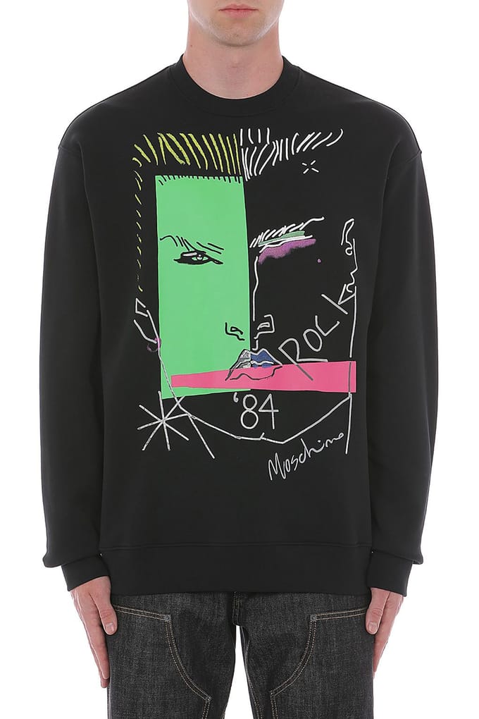 Moschino Sweatshirt Black Größe: 46 | Pullover Outlet | Herren | Schwarz