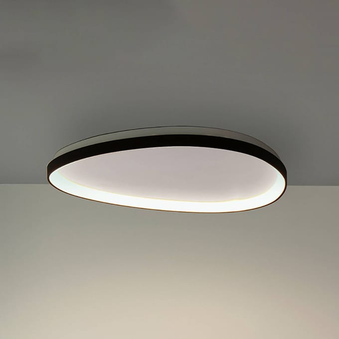 IDEAL LUX LED plafondlamp Gemini zwart 81 cm 3000 K aan/uit