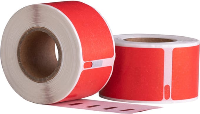 Boxstuff Dymo 99010 Rood compatible labels - 89 mm x 28 mm - 130 labels per rol - Permanent