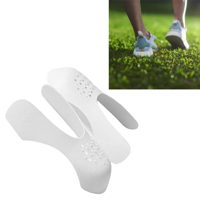 20 stuks Schoenkreukbeschermers Anti-kreuk Elastisch Flexibel ABS Wasbaar Schoenkreukbeschermer voor wit