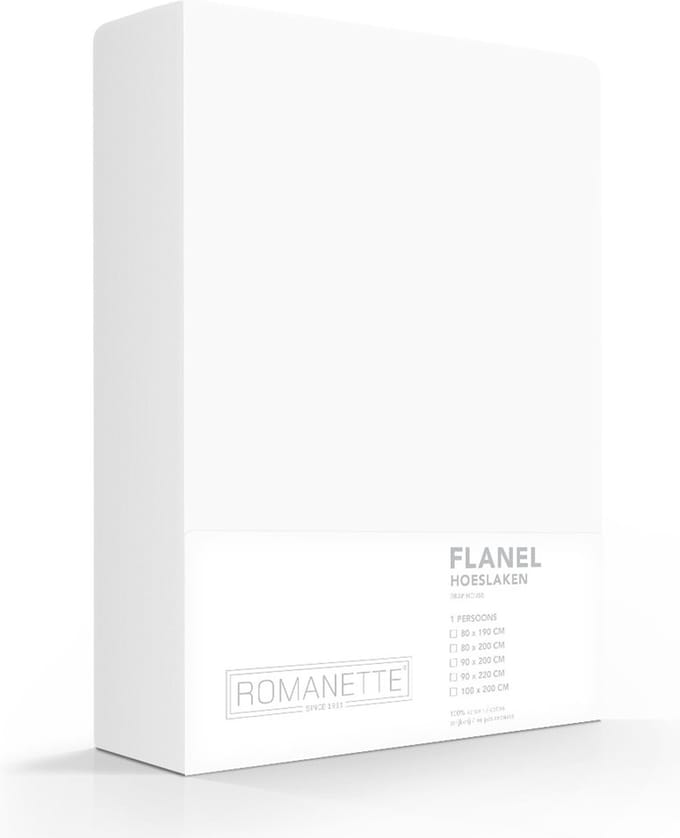 Luxe Hoeslaken Verwarmend Flanel - Wit