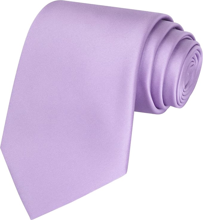 Fako Fashion - Stropdas - Effen - Satijn - 8cm - 145cm - Lila Paars