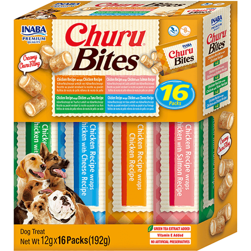 Inaba Churu Bites Multipack - Hondensnacks - Kip 16x12 g