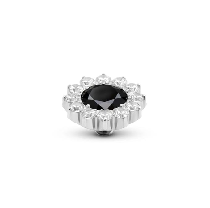 Melano Twisted Slay Steentje Black | Zilver