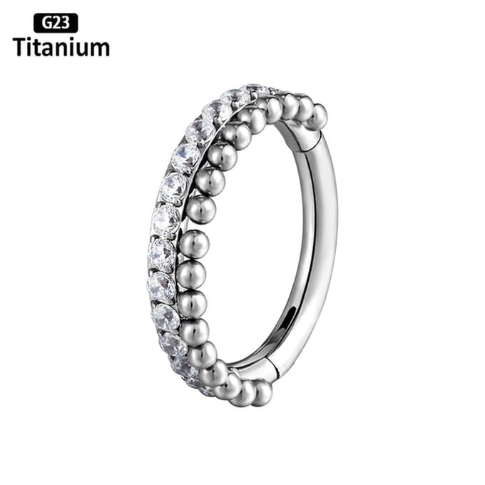 Piercing titanium steentjes en balletjes 1.2x8 - zilver - LMPiercings