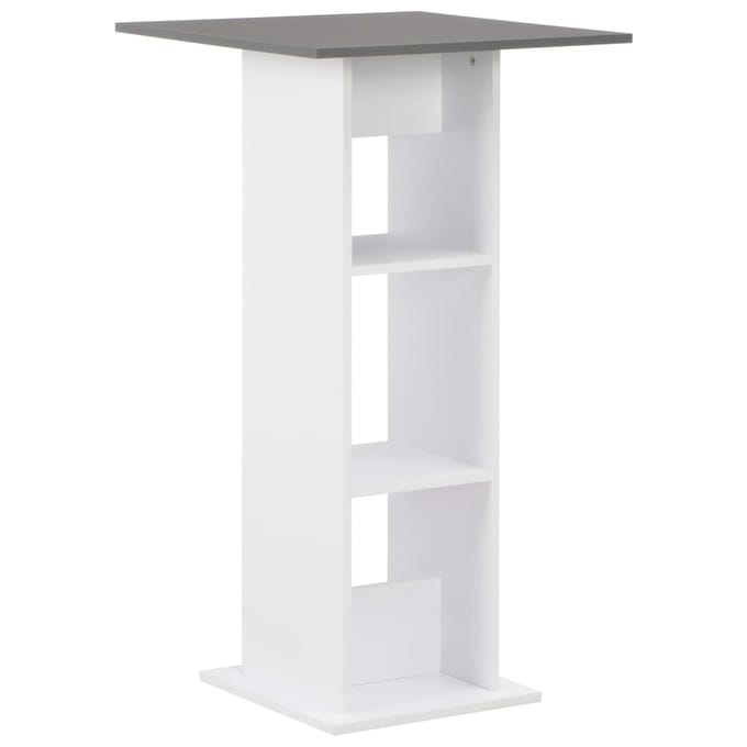vidaXL - Bartafel - 60x60x110 - cm - wit - en - antracietgrijs