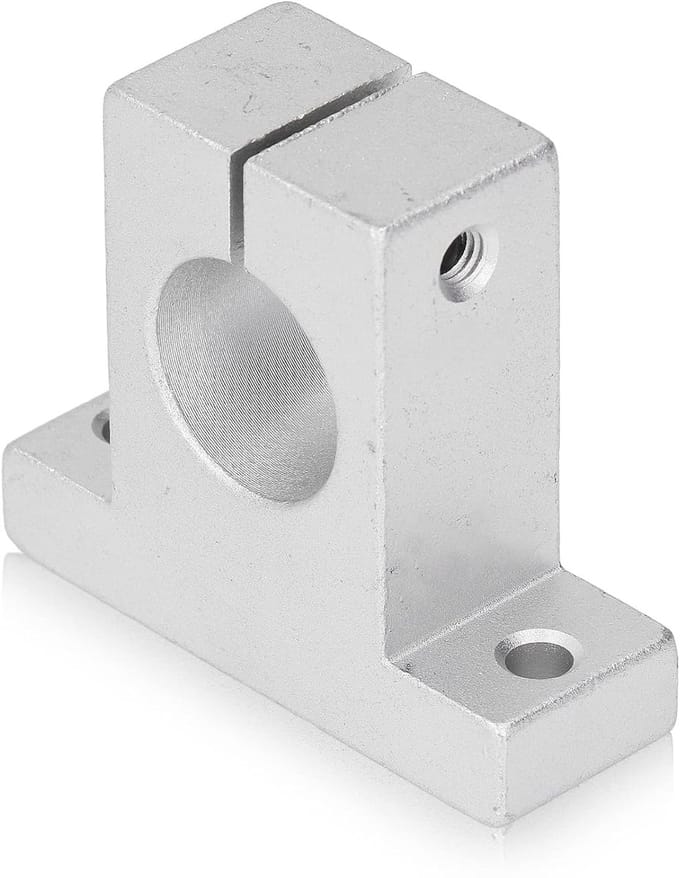 Set van 4 Lineaire Railondersteuning voor 25mm Stang - Aluminium Klem voor Beweging en Stabiliteit