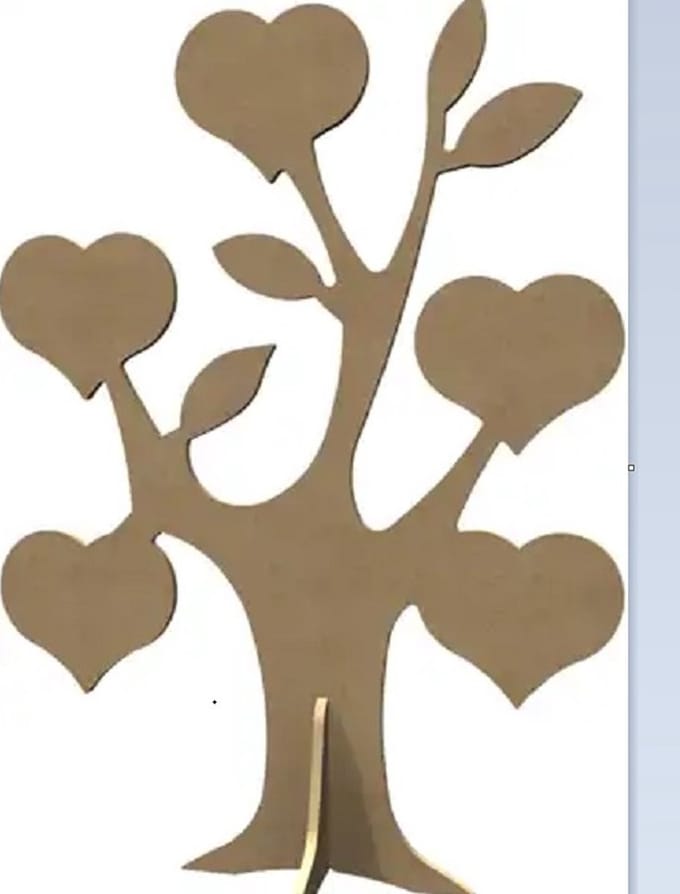 Gomille MDF figuur knutsel Liefdesboom 58 cm decoratie.