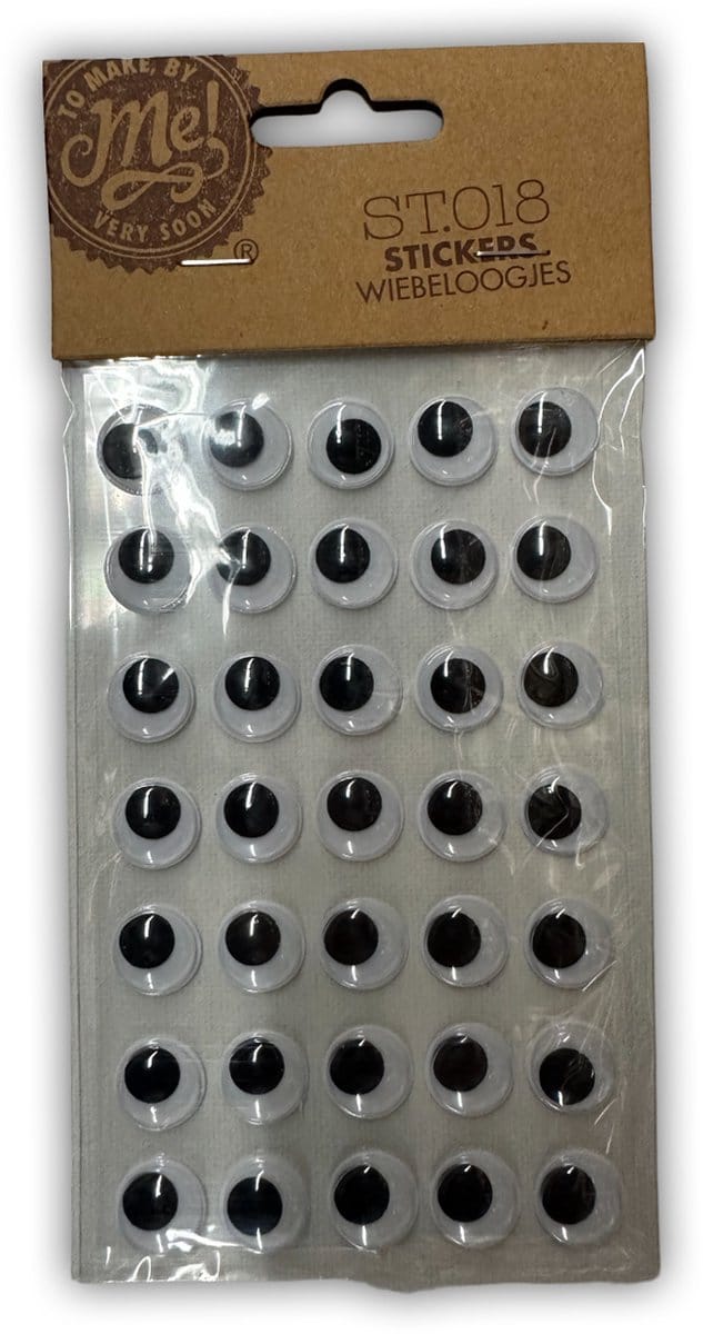 Wiebeloogjes Plakkend - Googly Eyes - 35 stuks - Stickers