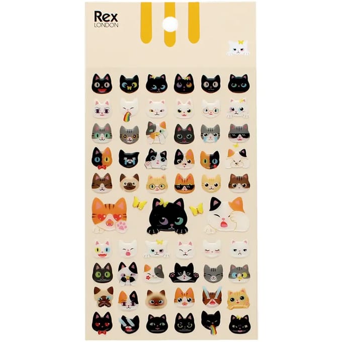 3D-stickers Rex London Quirky Cats