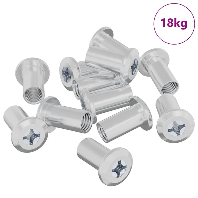 vidaXL Slotmoer 3673 pcs Nikkel Staal
