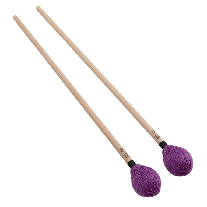 1 Paar Marimba Stokken Medium Harde Garen Kop met Esdoorn Handvat voor Percussie Spelen MQ?06Paars